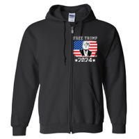 Free Trump 2024 Donald Trump USA Election Full Zip Hoodie