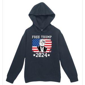 Free Trump 2024 Donald Trump USA Election Urban Pullover Hoodie