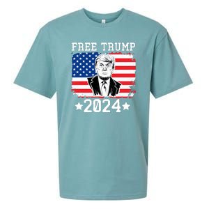 Free Trump 2024 Donald Trump USA Election Sueded Cloud Jersey T-Shirt