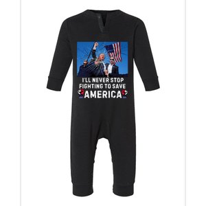 Funny Trump 2024 Missed Me Infant Fleece One Piece