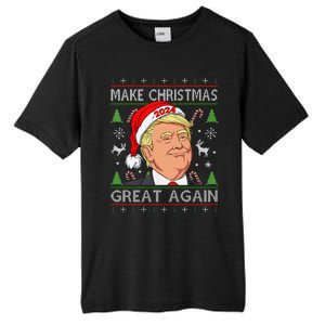 Funny Trump 2024 Make Christmas Great Again Ugly Sweater Tall Fusion ChromaSoft Performance T-Shirt