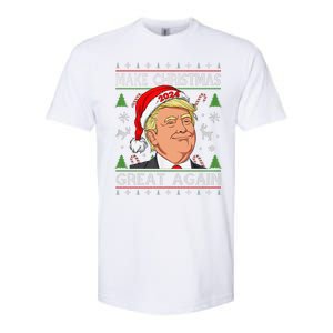 Funny Trump 2024 Make Christmas Great Again Ugly Sweater Softstyle CVC T-Shirt