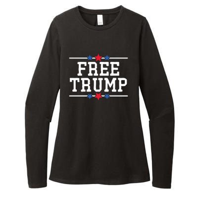 Free Trump 2024 Donald Trump USA Election Womens CVC Long Sleeve Shirt