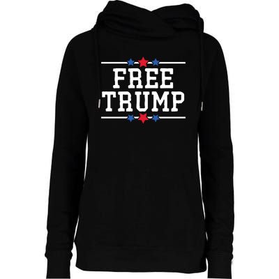 Free Trump 2024 Donald Trump USA Election Womens Funnel Neck Pullover Hood