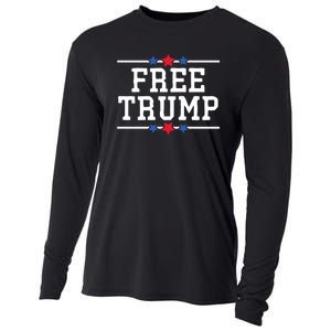 Free Trump 2024 Donald Trump USA Election Cooling Performance Long Sleeve Crew