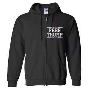 Free Trump 2024 Donald Trump USA Election Full Zip Hoodie