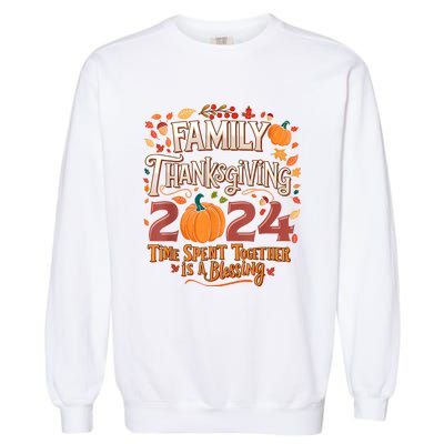 Family Thanksgiving 2024 Thanksgiving Crew Matching Group Garment-Dyed Sweatshirt