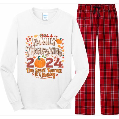 Family Thanksgiving 2024 Thanksgiving Crew Matching Group Long Sleeve Pajama Set