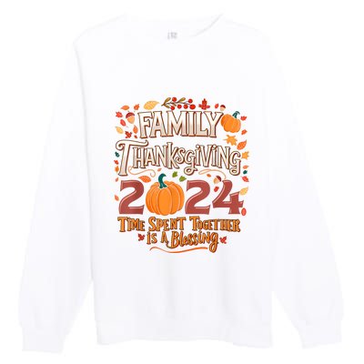 Family Thanksgiving 2024 Thanksgiving Crew Matching Group Premium Crewneck Sweatshirt