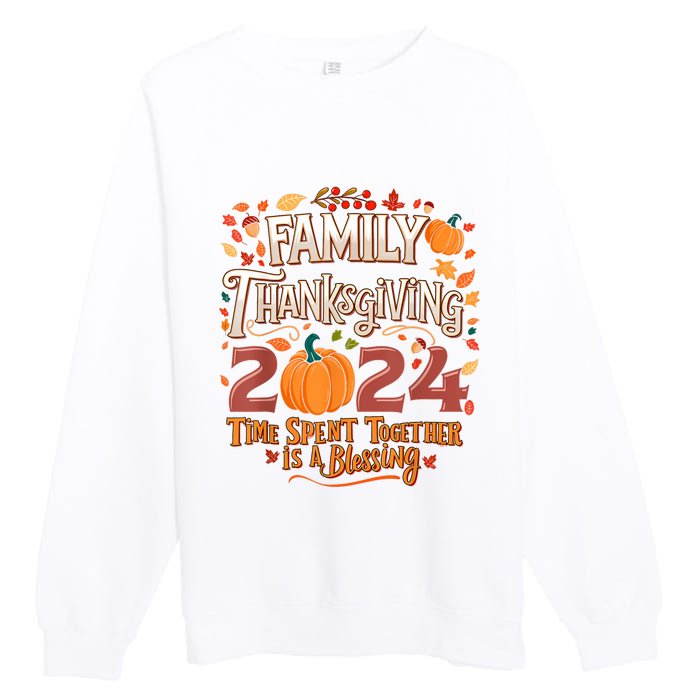 Family Thanksgiving 2024 Thanksgiving Crew Matching Group Premium Crewneck Sweatshirt