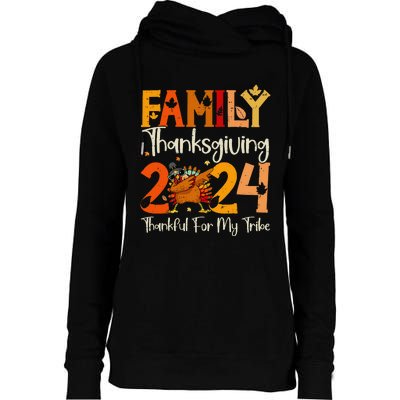 Family Thanksgiving 2024 Crew Dabbing Turkey Group Matching Gift Womens Funnel Neck Pullover Hood