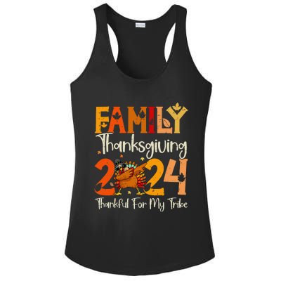 Family Thanksgiving 2024 Crew Dabbing Turkey Group Matching Gift Ladies PosiCharge Competitor Racerback Tank