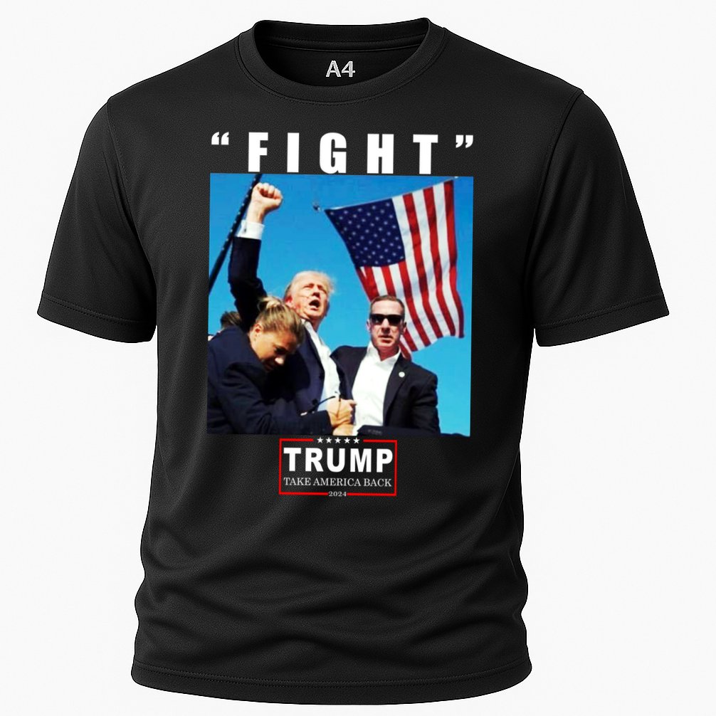 Fight Trump 2024 Take America Back Pennsylvania Rally Shooting Cooling Performance Crew T-Shirt