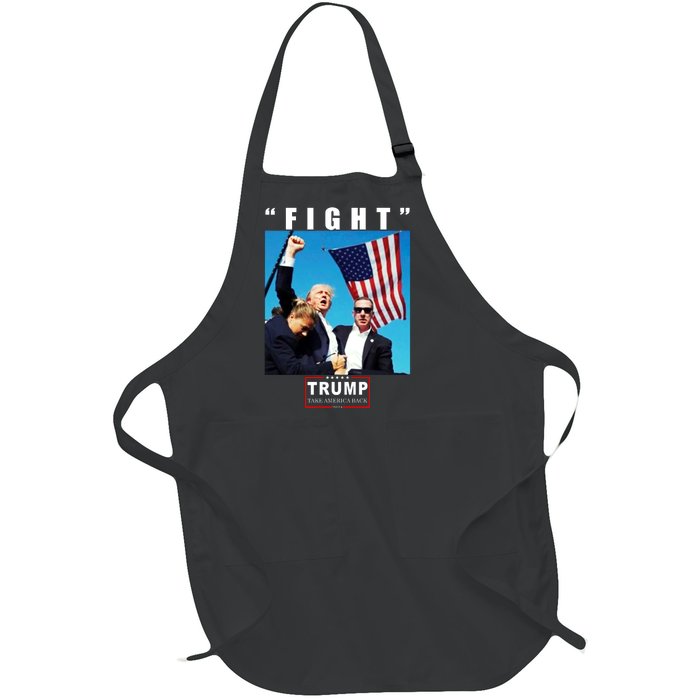 Fight Trump 2024 Take America Back Pennsylvania Rally Shooting Full-Length Apron With Pockets