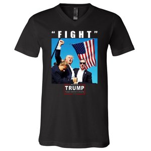 Fight Trump 2024 Take America Back Pennsylvania Rally Shooting V-Neck T-Shirt