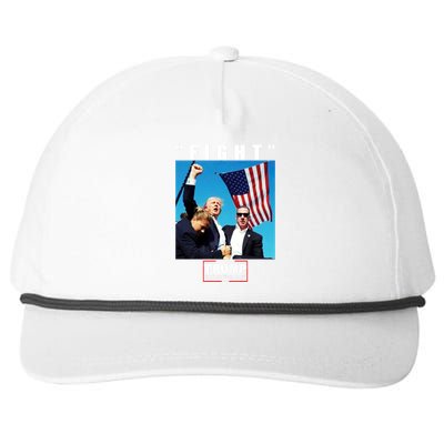 Fight Trump 2024 Take America Back Pennsylvania Rally Shooting Snapback Five-Panel Rope Hat