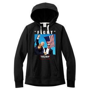 Fight Trump 2024 Take America Back Pennsylvania Rally Shooting Women's Fleece Hoodie