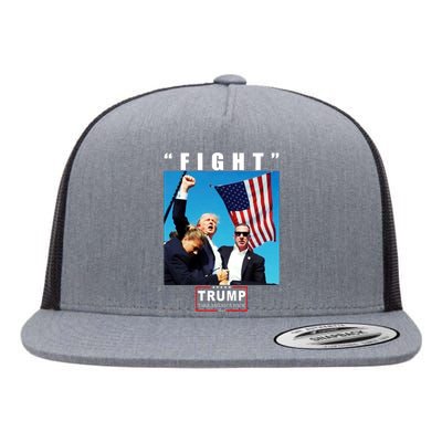 Fight Trump 2024 Take America Back Pennsylvania Rally Shooting Flat Bill Trucker Hat