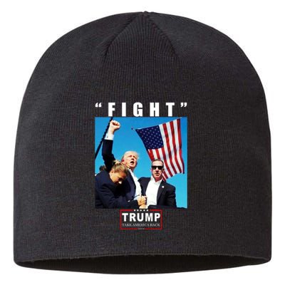 Fight Trump 2024 Take America Back Pennsylvania Rally Shooting Sustainable Beanie