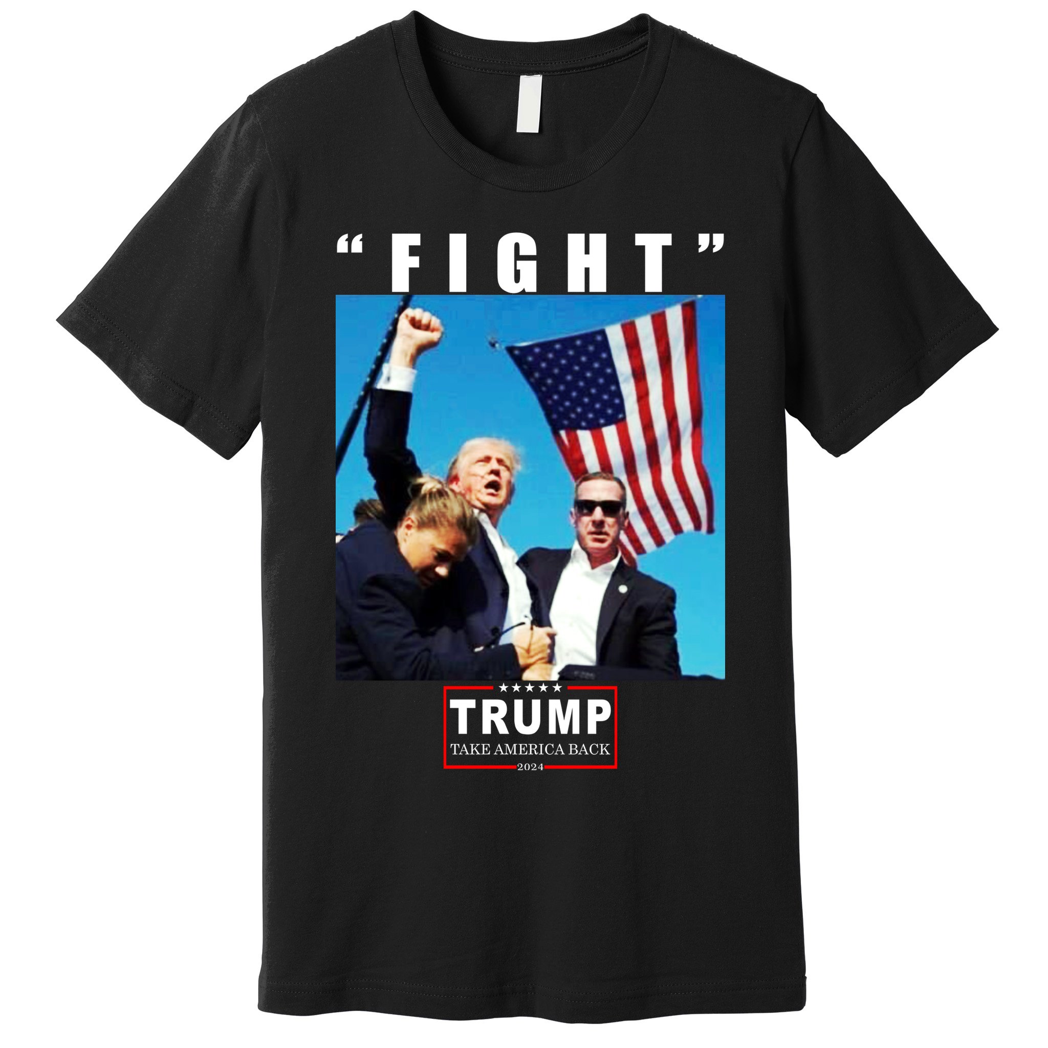 Fight Trump 2024 Take America Back Pennsylvania Rally Shooting Premium T-Shirt