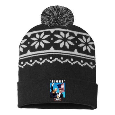 Fight Trump 2024 Take America Back Pennsylvania Rally Shooting USA-Made Snowflake Beanie