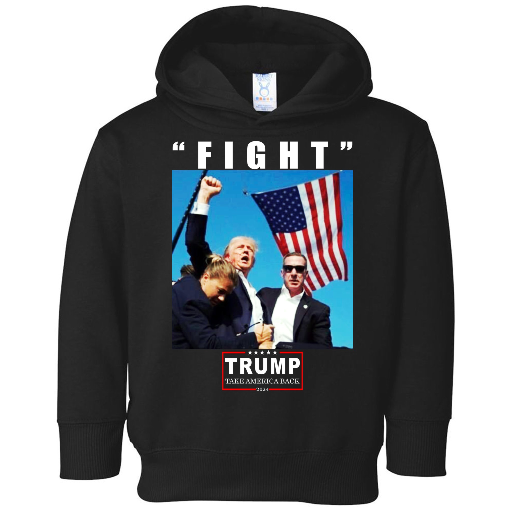 Fight Trump 2024 Take America Back Pennsylvania Rally Shooting Toddler Hoodie