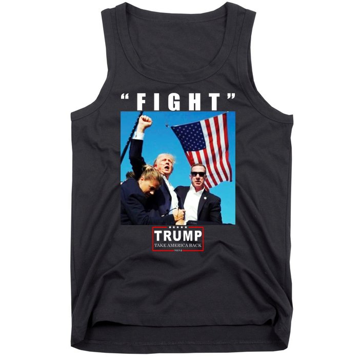 Fight Trump 2024 Take America Back Pennsylvania Rally Shooting Tank Top