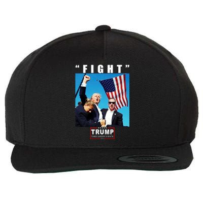 Fight Trump 2024 Take America Back Pennsylvania Rally Shooting Wool Snapback Cap