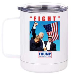 Fight Trump 2024 Take America Back Pennsylvania Rally Shooting 12 oz Stainless Steel Tumbler Cup