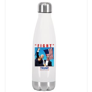 Fight Trump 2024 Take America Back Pennsylvania Rally Shooting Stainless Steel Insulated Water Bottle