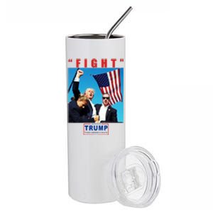 Fight Trump 2024 Take America Back Pennsylvania Rally Shooting Stainless Steel Tumbler