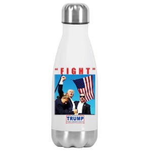 Fight Trump 2024 Take America Back Pennsylvania Rally Shooting Stainless Steel Insulated Water Bottle