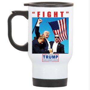 Fight Trump 2024 Take America Back Pennsylvania Rally Shooting Stainless Steel Travel Mug