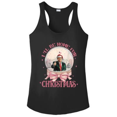 Funny Trump 2024 ILl Be Home Christmas Santa Xmas Pajamas Ladies PosiCharge Competitor Racerback Tank