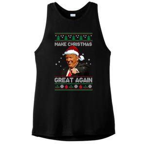 Funny Trump 2024 Make Christmas Great Again Cool Gift Ladies PosiCharge Tri-Blend Wicking Tank