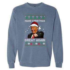 Funny Trump 2024 Make Christmas Great Again Cool Gift Garment-Dyed Sweatshirt