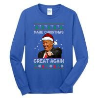 Funny Trump 2024 Make Christmas Great Again Cool Gift Tall Long Sleeve T-Shirt