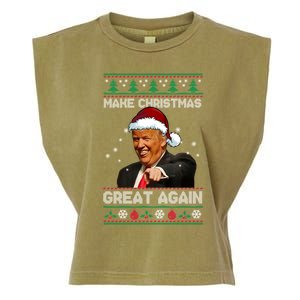 Funny Trump 2024 Make Christmas Great Again Cool Gift Garment-Dyed Women's Muscle Tee