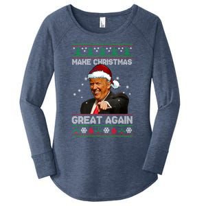 Funny Trump 2024 Make Christmas Great Again Cool Gift Women's Perfect Tri Tunic Long Sleeve Shirt