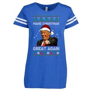 Funny Trump 2024 Make Christmas Great Again Cool Gift Enza Ladies Jersey Football T-Shirt