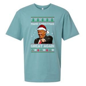 Funny Trump 2024 Make Christmas Great Again Cool Gift Sueded Cloud Jersey T-Shirt