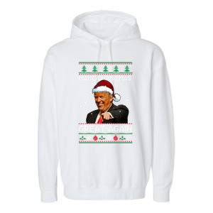 Funny Trump 2024 Make Christmas Great Again Cool Gift Garment-Dyed Fleece Hoodie