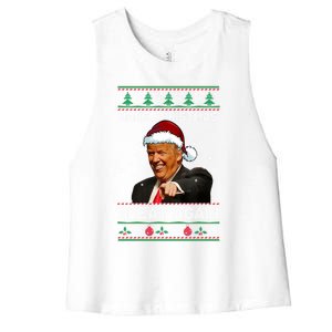 Funny Trump 2024 Make Christmas Great Again Cool Gift Women's Racerback Cropped Tank