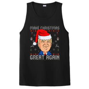 Funny Trump 2024 Make Christmas Great Again Ugly Funny PosiCharge Competitor Tank