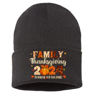 Family Thanksgiving 2024 Thankful For My Tribe Fall Autumn Sustainable Knit Beanie