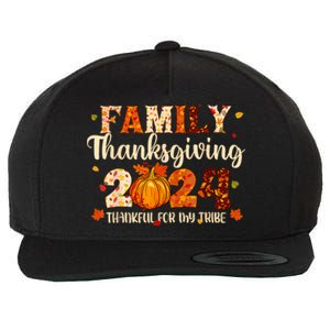 Family Thanksgiving 2024 Thankful For My Tribe Fall Autumn Wool Snapback Cap