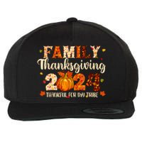 Family Thanksgiving 2024 Thankful For My Tribe Fall Autumn Wool Snapback Cap