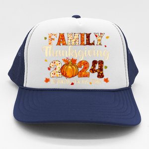 Family Thanksgiving 2024 Thankful For My Tribe Fall Autumn Trucker Hat