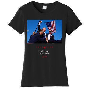 Funny Trump 2024 Shooting At Trump Rally In Pennsylvania Women's T-Shirt