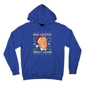 Funny Trump 2024 Make Christmas Great Again Ugly Gift Hoodie